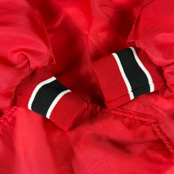 VTG 90s NHL Chicago Blackhawks Hockey Jacket Extra Large Red 1/4 Zip Windbreaker - Picture 5 of 16